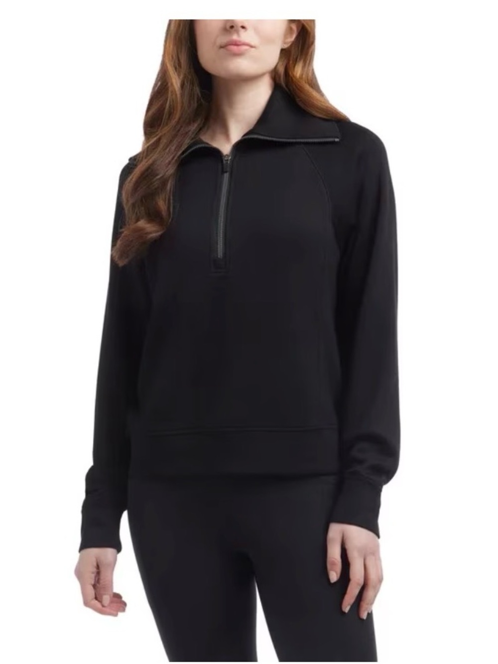 Danskin Black Quarter Zip Pullover Sweatshirt. Size XL